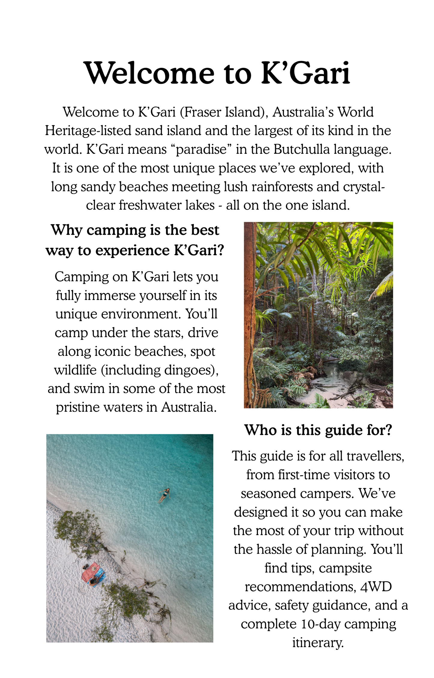 K'Gari (Fraser Island) Camping eGuide