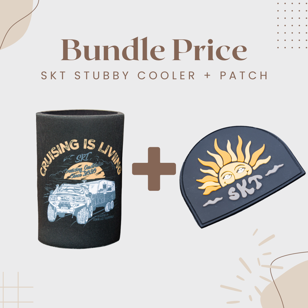 SKT Stubby Cooler & Patch Bundle